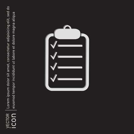 tablet sheet of paper. listのイラスト素材