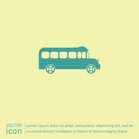 School bus. Symbol study. Icon transportのイラスト素材