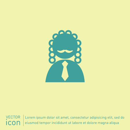 judge icon avatar. symbol of justiceのイラスト素材