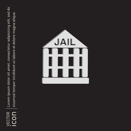 jail prison icon. symbol of justice . police iconのイラスト素材
