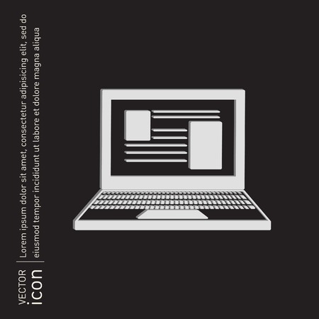 notebook laptop icon. web signのイラスト素材