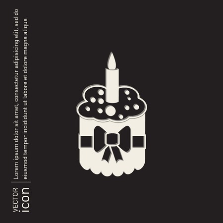 birthday cake icon. symbol of cake. Celebrating the birthday of the loaf .のイラスト素材