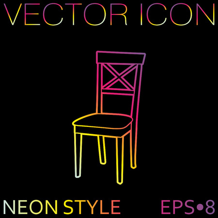 chair icon. symbol furniture. icon home interiorのイラスト素材