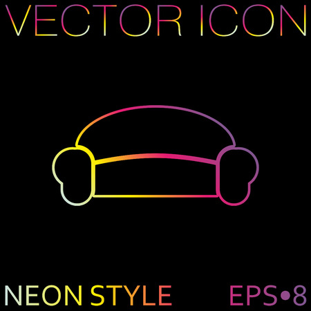 sofa icon symbol furniture. icon home interiorのイラスト素材