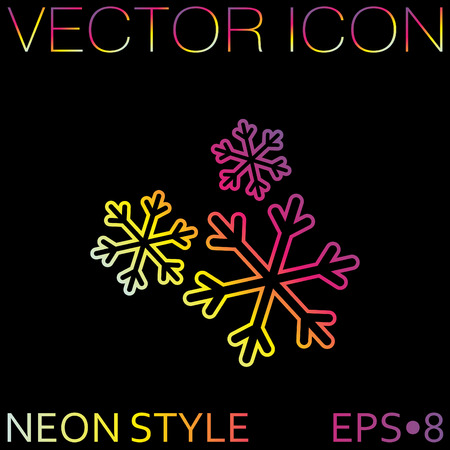 weather icon, snowflake signのイラスト素材
