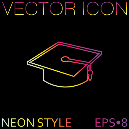 graduate hat sign. Education sign. symbol icon college or institute. graduationのイラスト素材