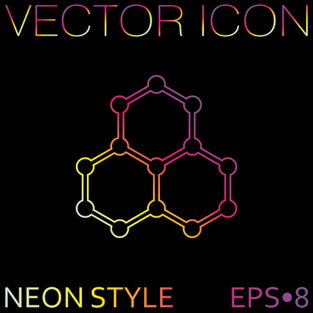Chemical compound. Symbol chemistry. Icon scienceのイラスト素材
