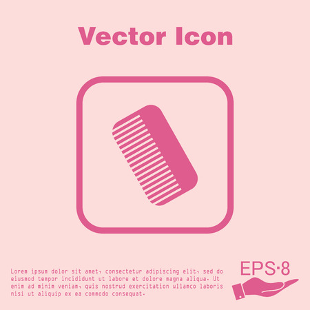comb sign. barbershop. symbol of hair and beauty salonのイラスト素材