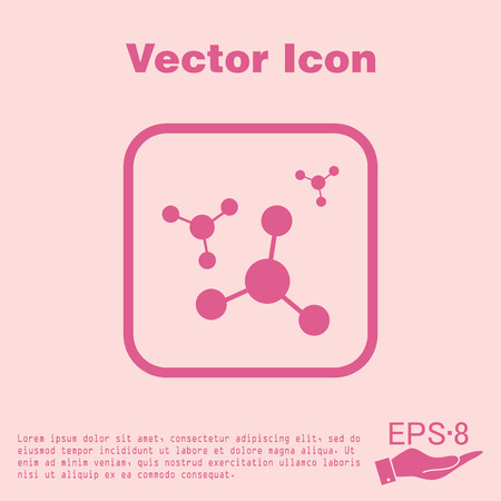 atom, molecule. the symbol of physics and chemistry. symbol icon of physics or chemistry . the study of scienceのイラスト素材