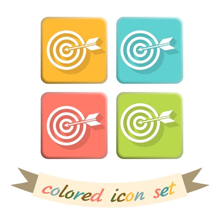 target symbol. sporty character. hit the targetのイラスト素材