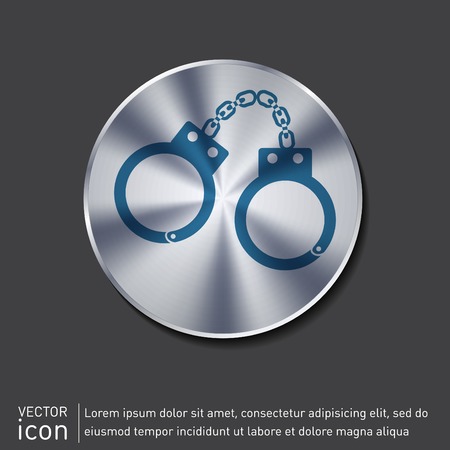 handcuffs icon. symbol of justice . police iconのイラスト素材