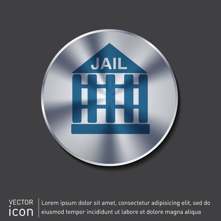 jail prison icon. symbol of justice . police iconのイラスト素材