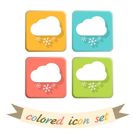 cloud snow icon. the weather iconのイラスト素材
