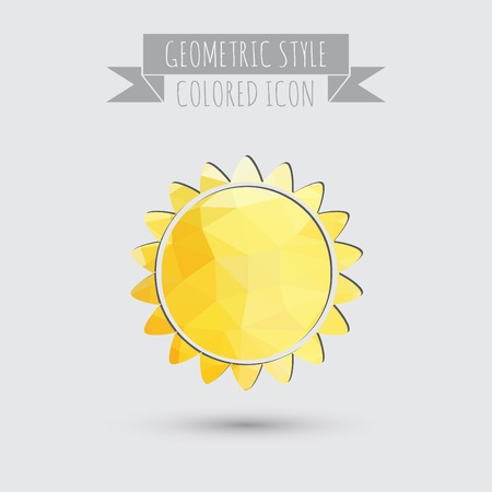 sun sign the weather iconのイラスト素材