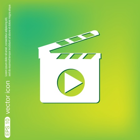 Slate Board sign. symbol of cinema.のイラスト素材