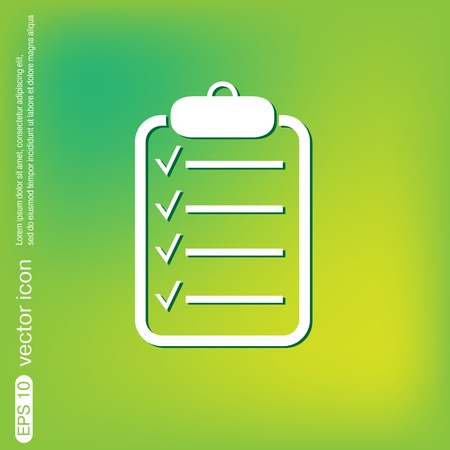 tablet sheet of paper. listのイラスト素材