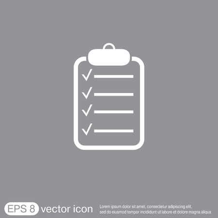 tablet sheet of paper. listのイラスト素材