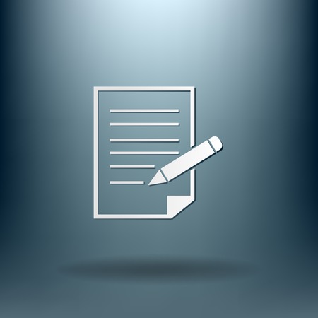 sheet of paper and penのイラスト素材