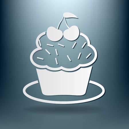 birthday cake icon. symbol of cake. Celebrating the birthday of the loaf .