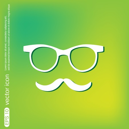 mustache and glasses. hipster icon symbolのイラスト素材