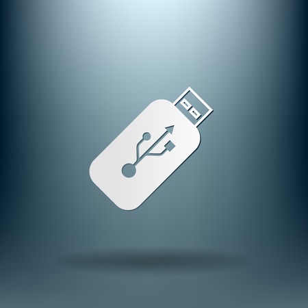 usb flash icon disk. vector iconのイラスト素材