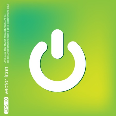 power sign. character on and offのイラスト素材