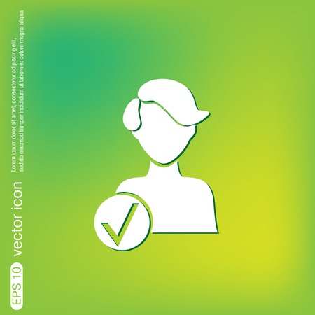 add friend avatar icon. man avatarのイラスト素材