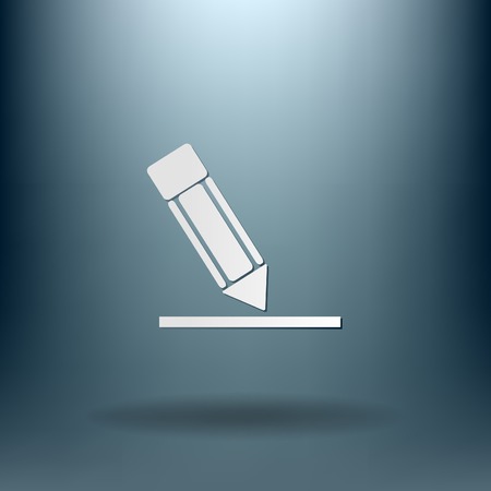 pen or pencil writing on a sheetのイラスト素材