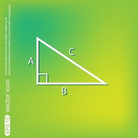 triangle math icon. symbol icon geometry. learning mathのイラスト素材
