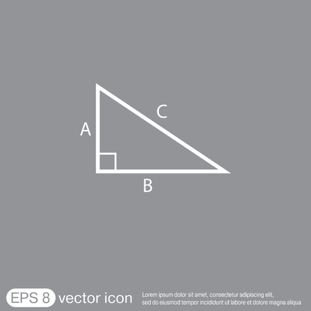 triangle math icon. symbol icon geometry. learning mathのイラスト素材