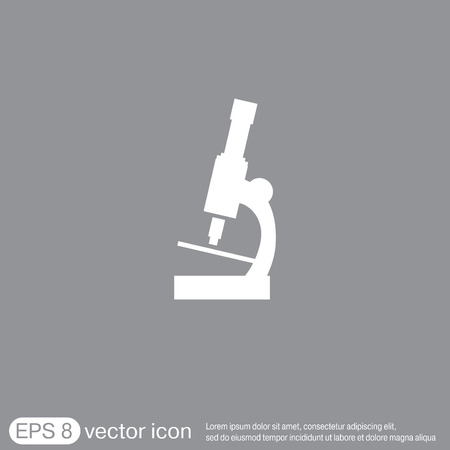 microscope sign. symbol icon studying biology or medicine . enlarged imageのイラスト素材