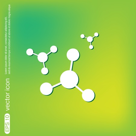atom, molecule. the symbol of physics and chemistry. symbol icon of physics or chemistry . the study of scienceのイラスト素材