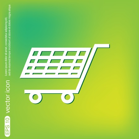 shopping cart icon. vextor illustration. cart online store, Internet shop. basket shoppingのイラスト素材