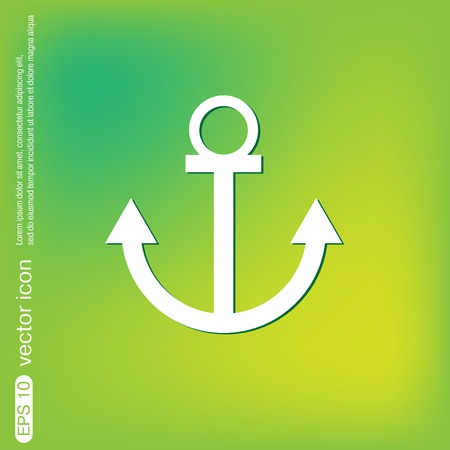 Nautical Anchor vector. anchor seafaring character. icon marine instrumentのイラスト素材