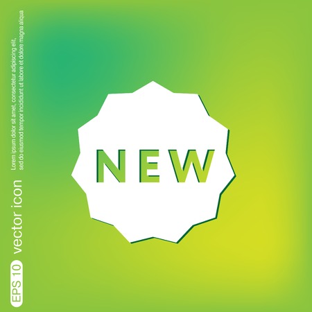 label new sign symbol of the new icon . noveltyのイラスト素材