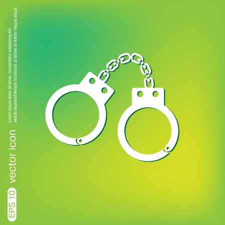 handcuffs icon. symbol of justice . police iconのイラスト素材