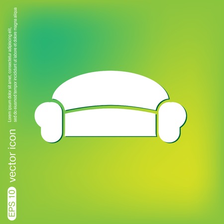 sofa icon symbol furniture. icon home interiorのイラスト素材