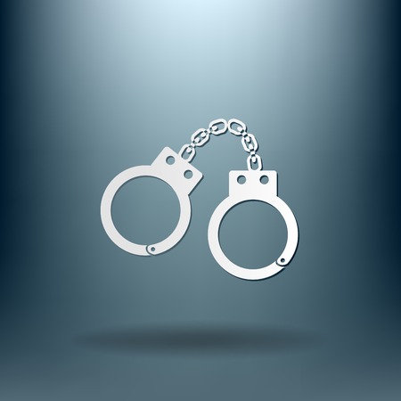handcuffs icon. symbol of justice . police iconのイラスト素材