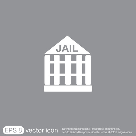 jail prison icon. symbol of justice . police iconのイラスト素材