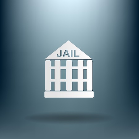 jail prison icon. symbol of justice . police iconのイラスト素材