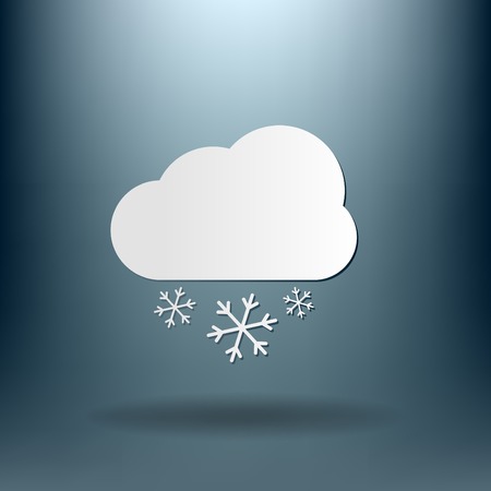 weather icon, cloud snowのイラスト素材