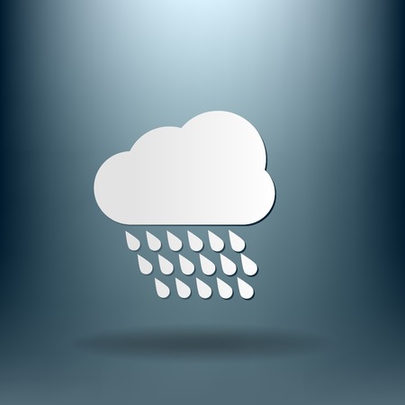 cloud rain with wind.  the weather iconのイラスト素材