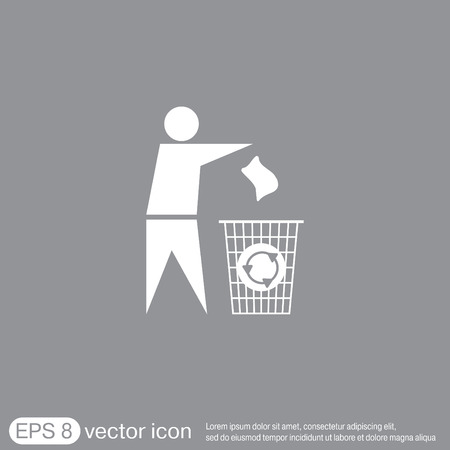 do not litter iconのイラスト素材