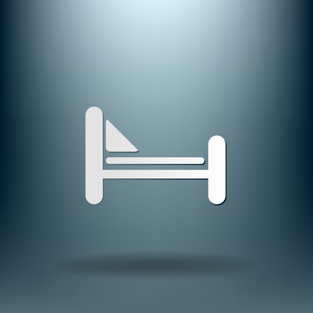 bed sign. symbol or hotel stay.のイラスト素材