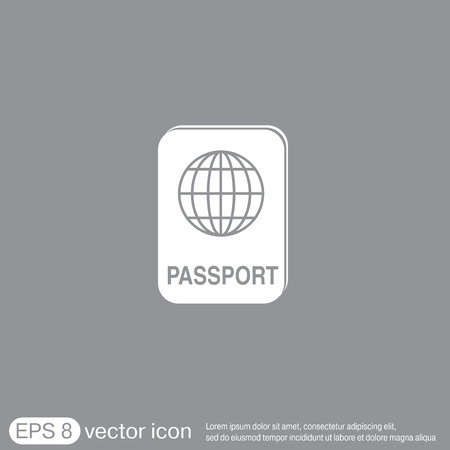 international passport icon. Symbol of travel . Icon personal documentのイラスト素材