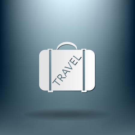 symbol of a suitcase for travel. Travel Bagのイラスト素材