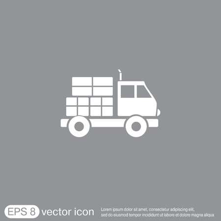 Truck. Logistic icon. Transportation symbol. symbol icon laden truck. carriage of the goods or thingsのイラスト素材