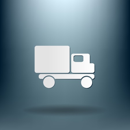 Truck. Logistic icon. Transportation symbol. symbol icon laden truck. carriage of the goods or thingsのイラスト素材