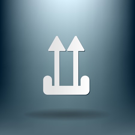 Fragile symbol, arrow up. logistic icon.のイラスト素材