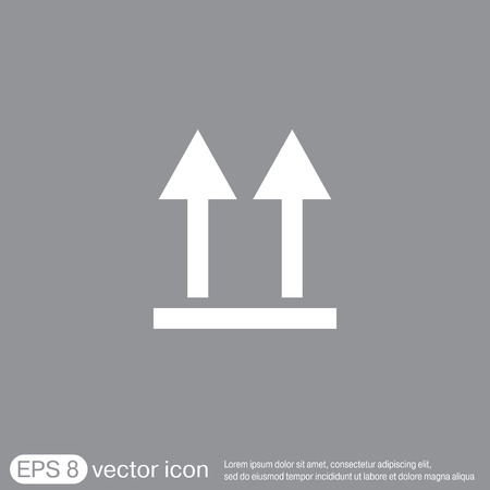 Fragile symbol, arrow up. logistic icon.のイラスト素材